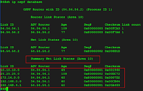 show ip ospf database summarization