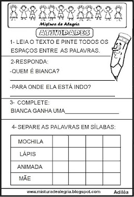 Leitura e interpretação de texto,volta às aulas