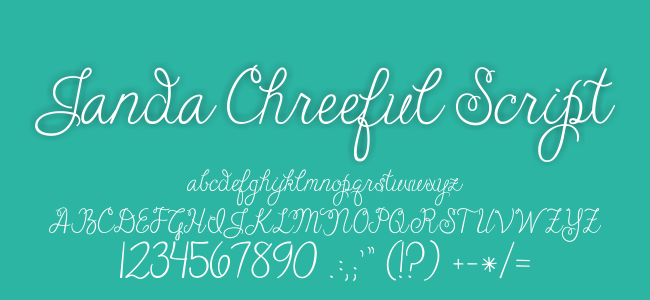 Kumpulan Font Undangan - Janda Cheerful Script Font