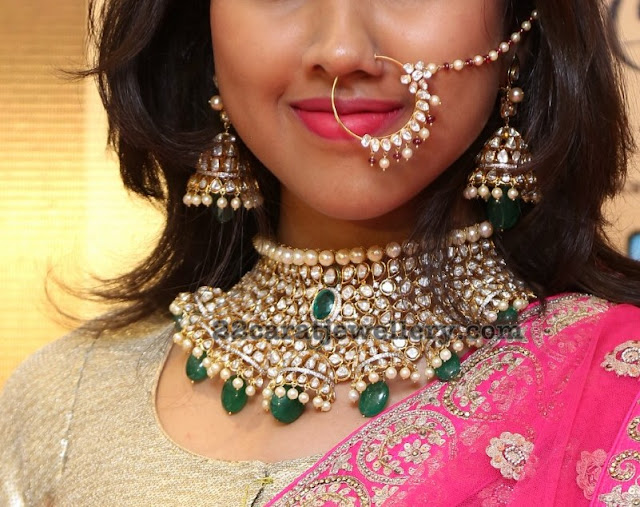 Rishita Pachi Necklace Nose Ring