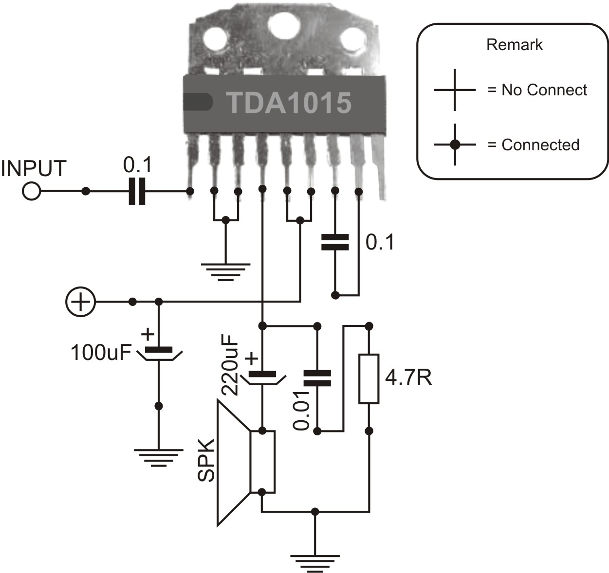  Skema  Amplifier TDA1015T