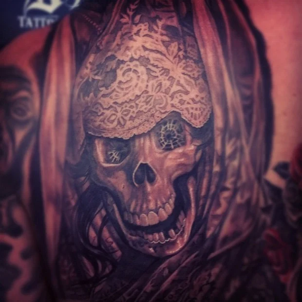  tatuaje de la santa muerte