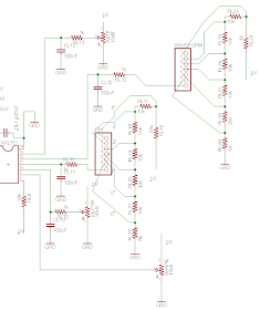 DIY tremolo with tap tempo schematic controls