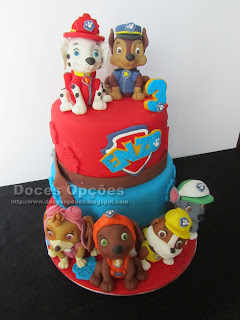 paw patrol fondant cake