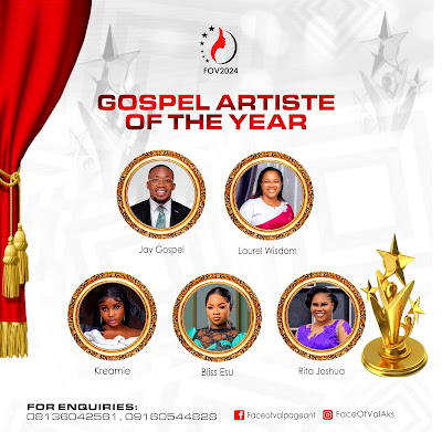 FOV AWARDS 2024: Bliss Esu, Jay Gospel, Rita Joshua, & others bags Nominations