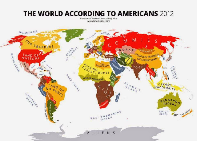 The world according to Americans map