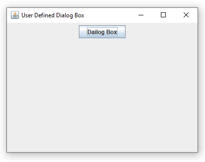 user defined dialog box