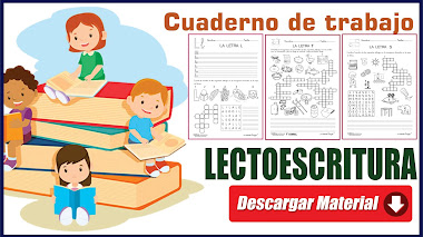 Cuaderno de Trabajo LECTOESCRITURA pasatiempo infantil Inicial - Primaria