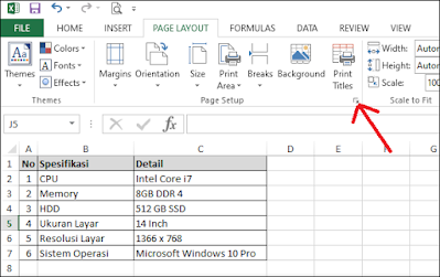 Excel Page Setup