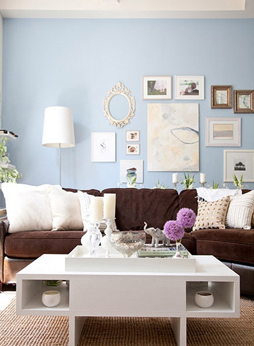 Simple Details: freshen up your old brown sofa...