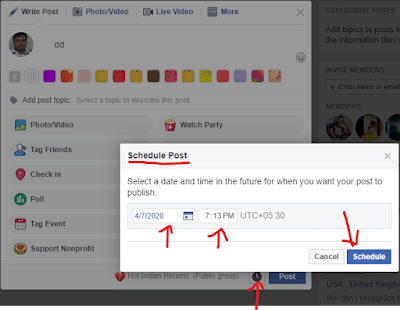 Schedule a Post in a Facebook Group