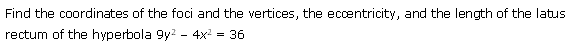 Solutions Class 11 Maths Chapter-11 (Conic Sections)