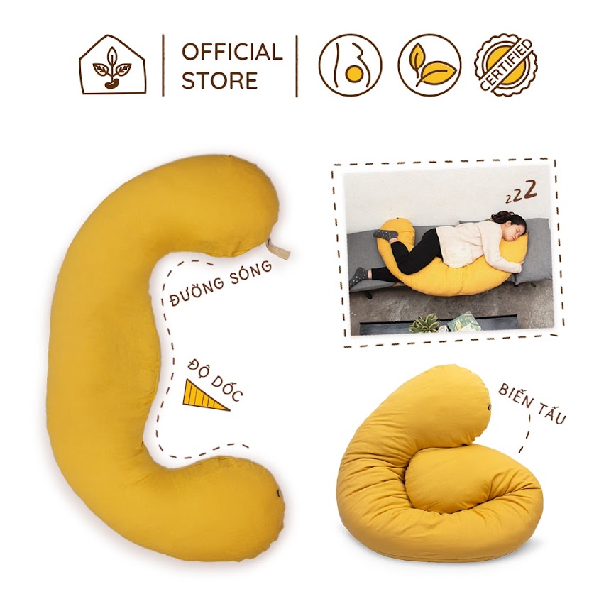 [A159] Tận hưởng giấc ngủ êm ái với gối bầu đậu khuyết của Nhà Đậu