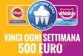 Logo Con Pedigree e Whiskas vinci buoni spesa da 500 euro