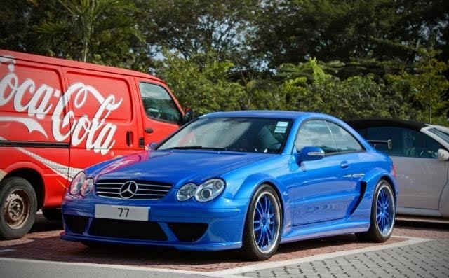 Blue CLK DTM equipped with blue rims Contributed by GenePhotography