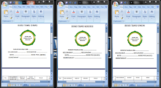 Contoh Format Buku Tamu RT RW