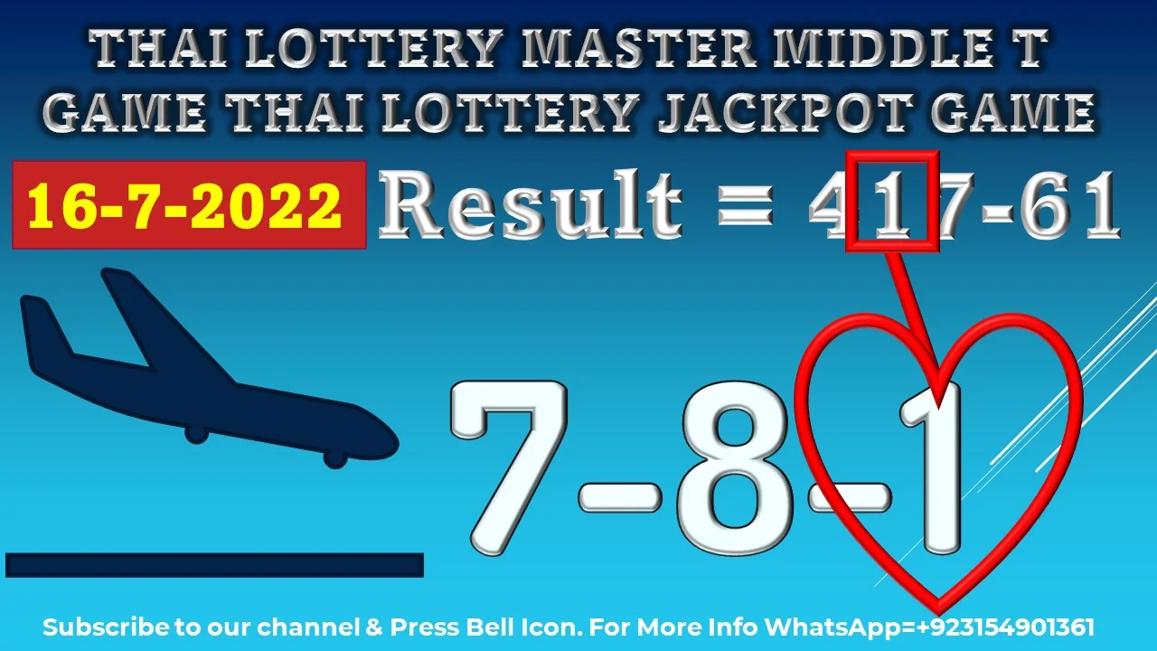 16-7-2022 Thai Lottery Master Middle T Game Thai Lottery JackPot Game