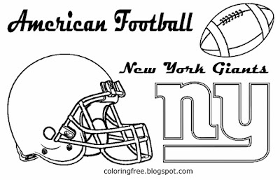 New York Giants printable East American football drawing pictures for children USA sports coloring