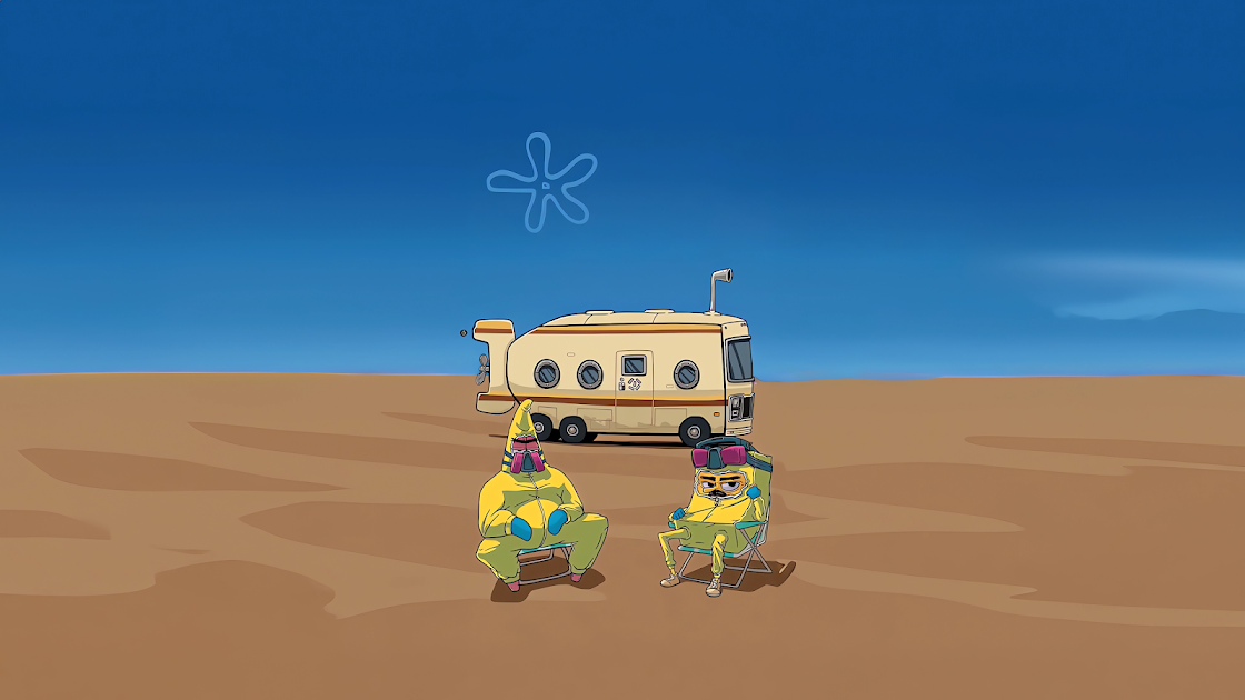 SpongeBob and Patrick as Breaking Bad Walter White and Jesse Pinkman