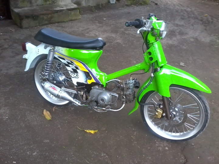 Honda C70  motorcycle modifications replaced engine  MX 