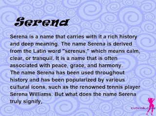 meaning of the name "Serena"