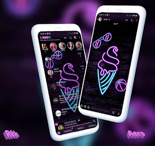 Neon Ice Cream Theme For YOWhatsApp & Aero WhatsApp By Reh