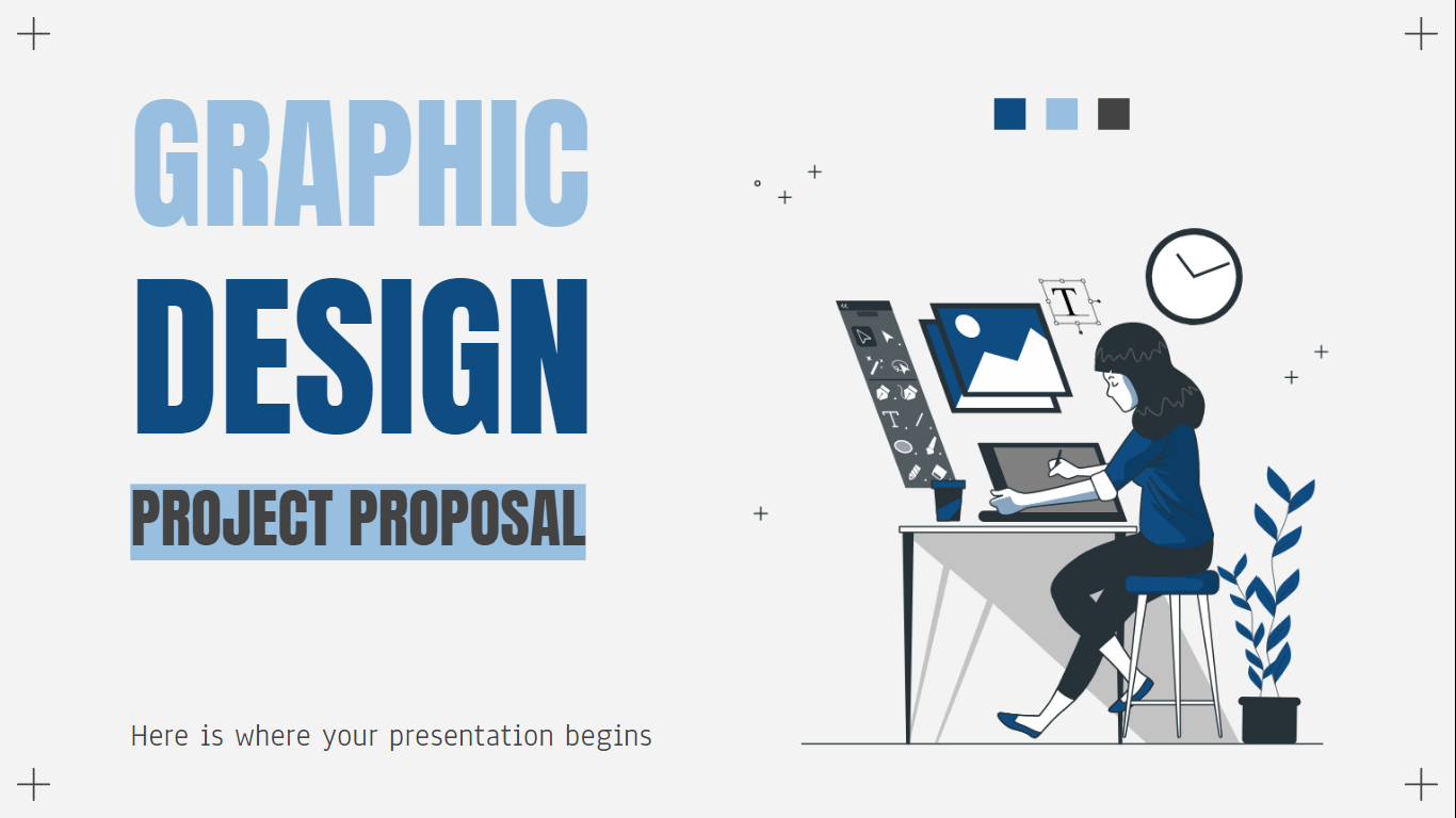 Template Powerpoint Project Proposal Graphic Design.