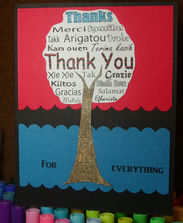 unique thank you card ideas. I used this very unique Thank