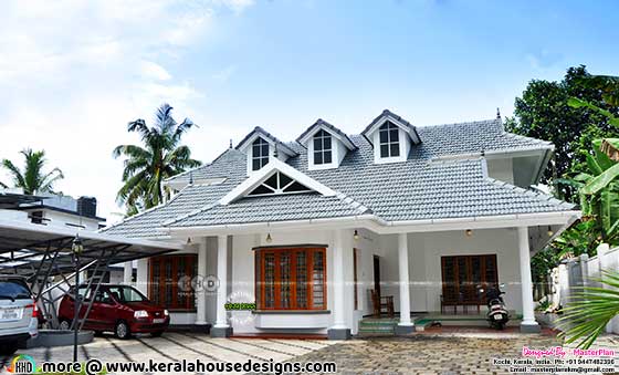 Remodeled Typical Kerala Model house into a Colonial House