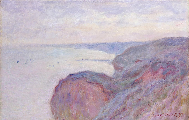 Steep Cliffs near Dieppe by Claude Monet - Landscape Paintings from Hermitage Museum