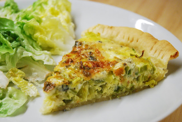 Quiche poireaux bleu d'Auvergne 