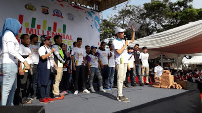 Meriahkan Millenial Road Safety Festival, Polresta Tangerang Gelar Senam Santai Bersama Masyarakat