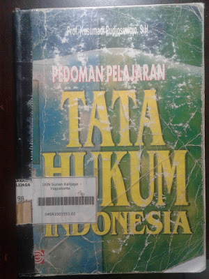 Cover buku: Pedoman Pelajaran Tata Hukum Indonesia