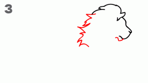 تعليم كيف رسم الاسد في خطوط رسم سهلة