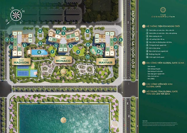 Siêu tiện ích dự án Chung cư The Cosmopolitan Imperia Signature Cổ Loa Vinhomes Global Gate Đông Anh Hà Nội
