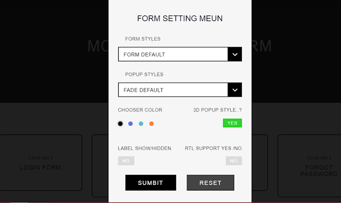 3D-Modern Popup Form