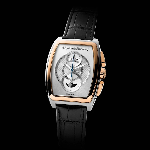 Dubey & Schaldenbrand Grand Dôme DT Rose Gold Watch silver dial