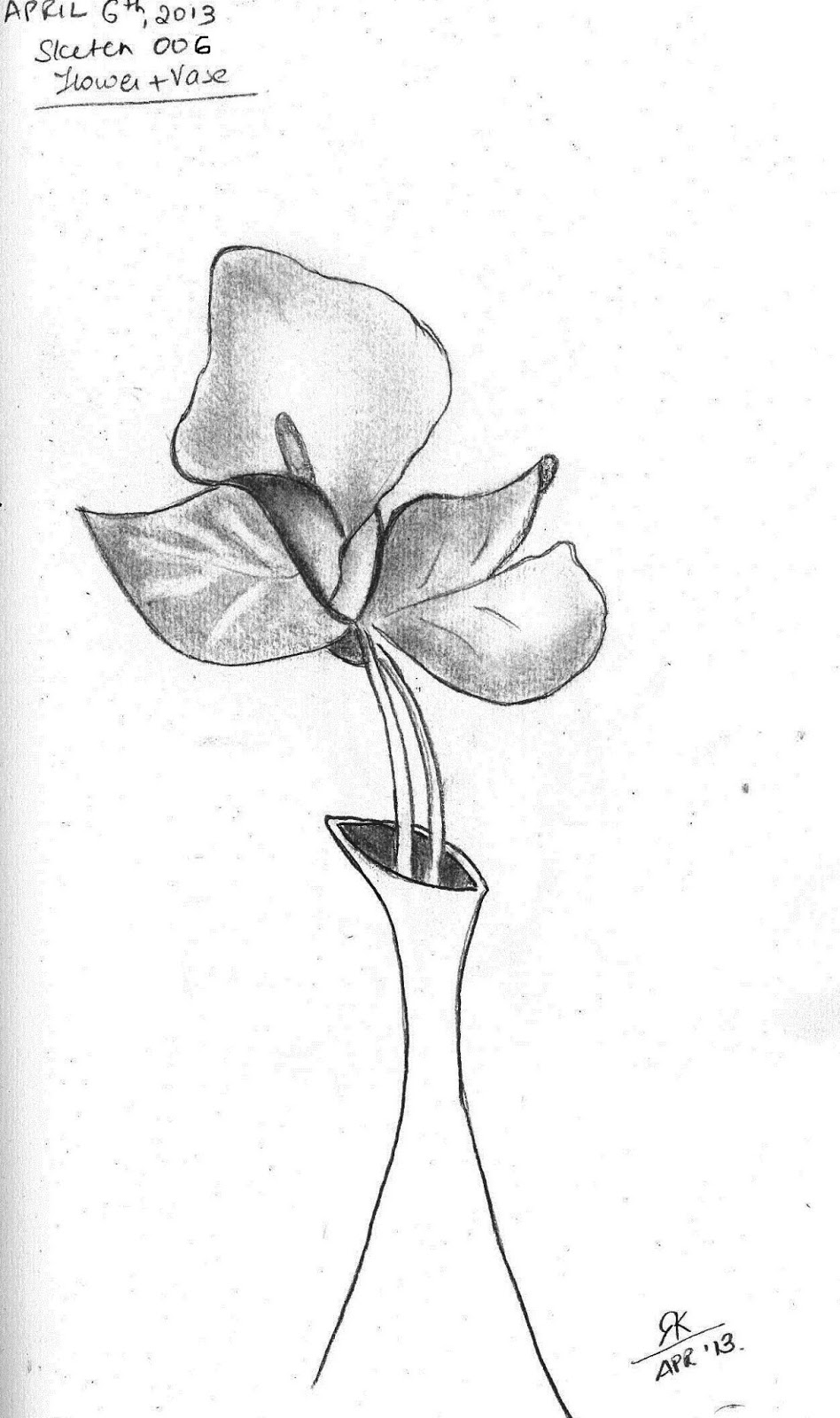 A Sketch A Day: Sketch # 006 - A Flower Vase