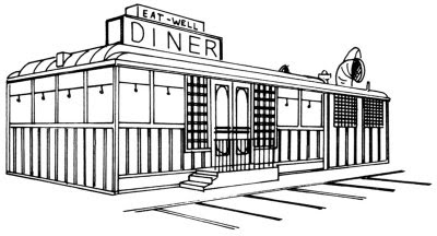 How to Draw Diners in 5 Steps