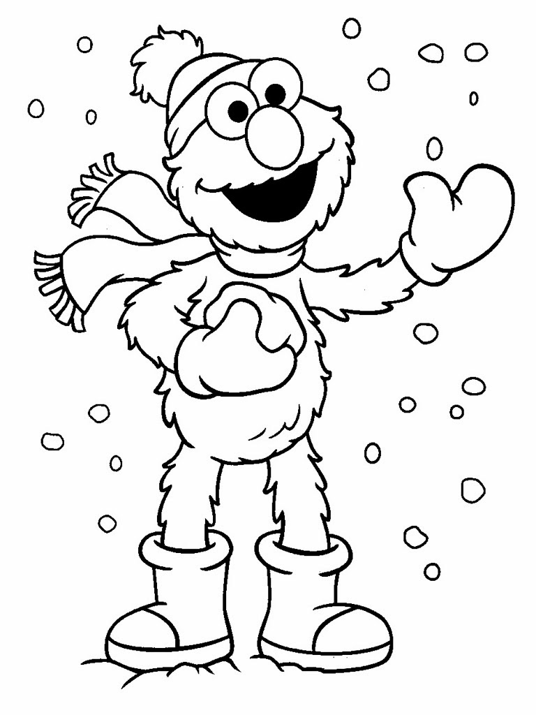 Elmo Christmas Coloring Pages Elmo Christmas Free Printable Coloring Pages