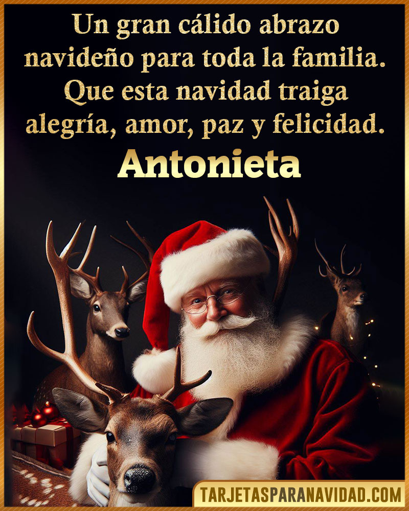 Tarjetas Navideñas personalizadas para Antonieta