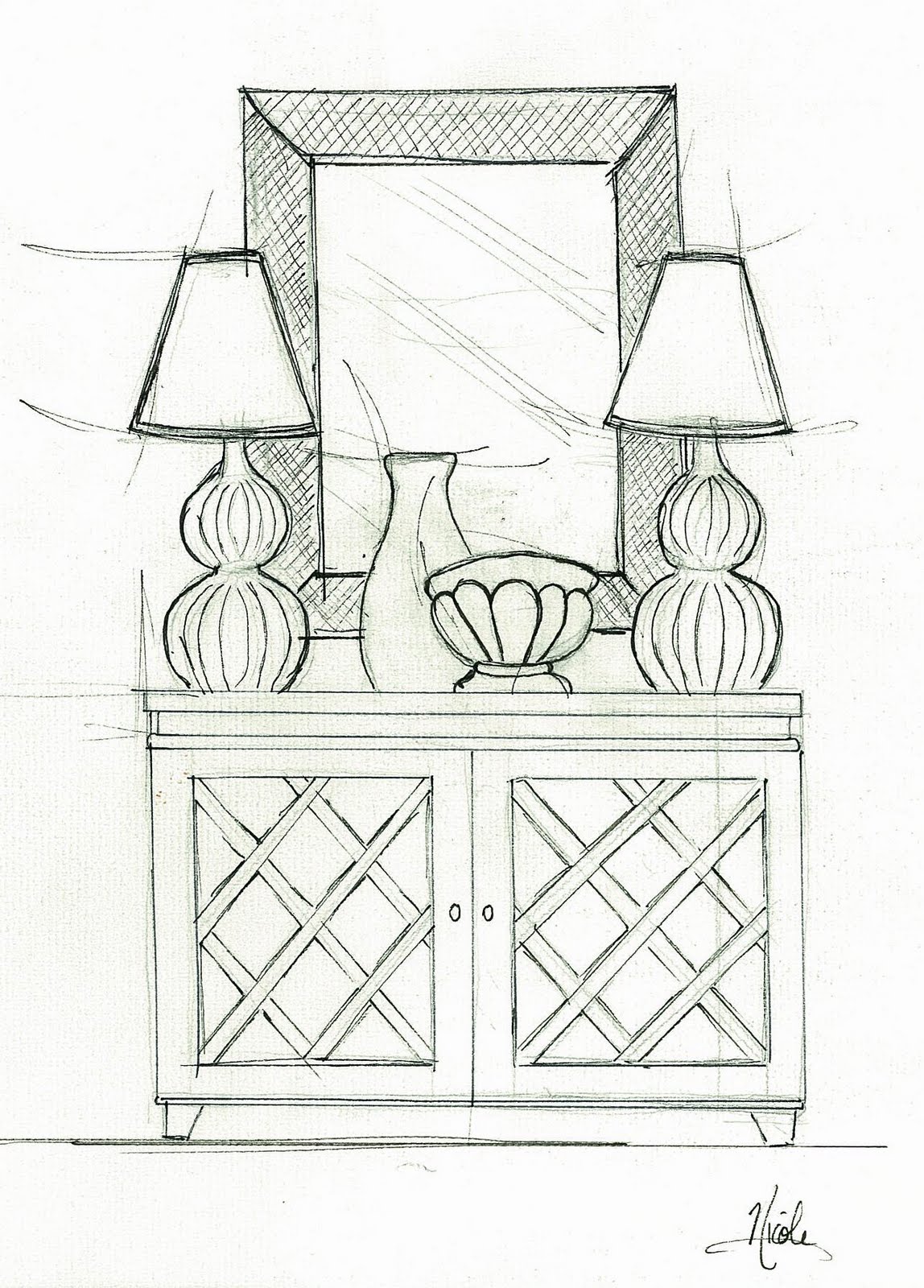 Nilessa Interiors Interior Sketches 