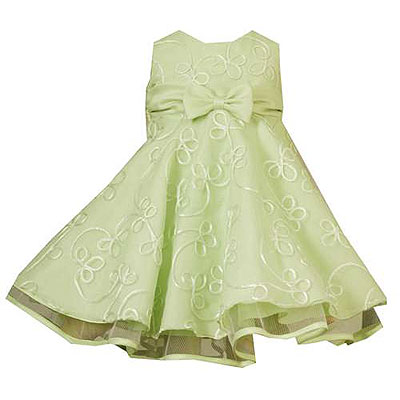 Green Spring Dress For Kids