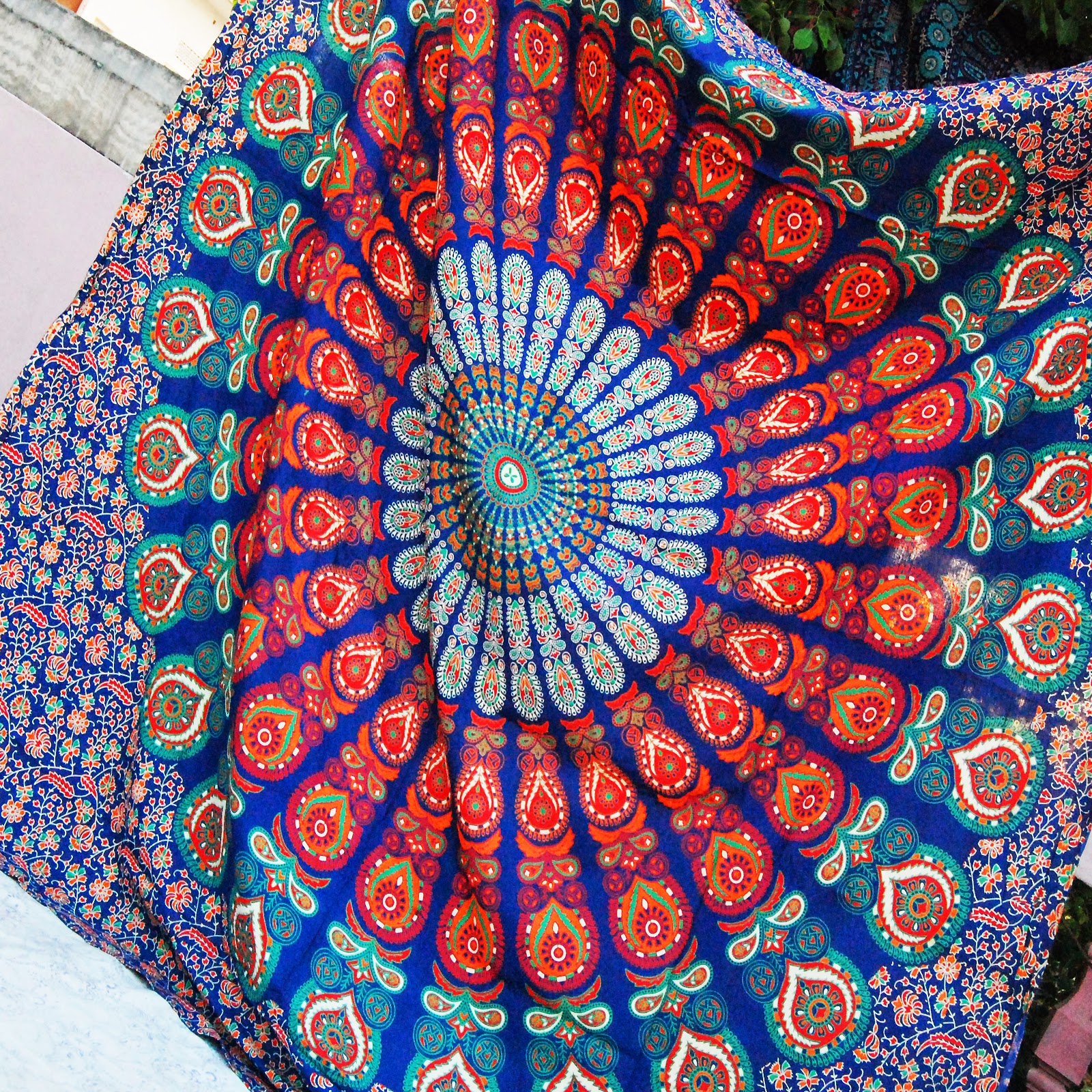  BIG blue mandala hippie tapestry, hippie wall hanging tapestries, bohemian tapestries, queen mandala home decor 
