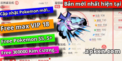 Game lậu mobile Thần Thú Đại Chiến bản mới nhất Free max VIP 18 Pokemon SS S+