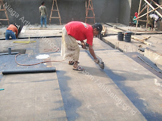 waterproofing membrane bakar di lantai basement