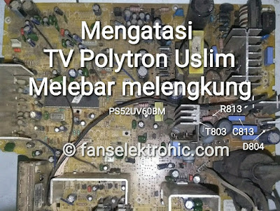 mengatasi tv polytron slim melebar melengkung