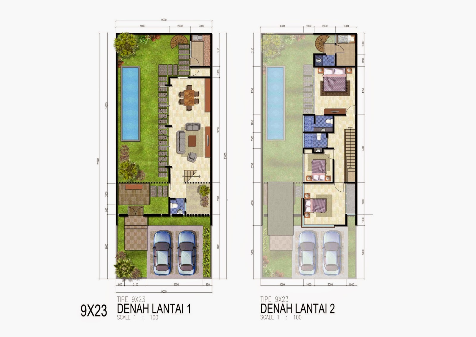 Gambar Desain Rumah  8x20 Informasi Desain dan Tipe Rumah 