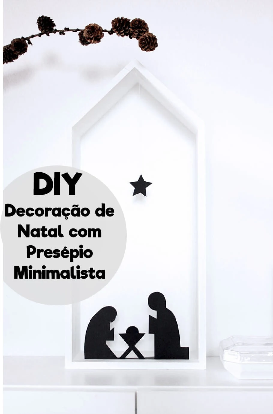 Decoração de Natal com Presépio Minimalista