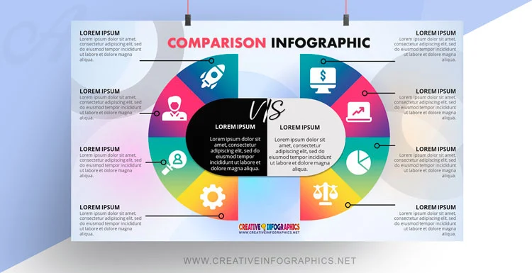 Comparison infographic with modern style